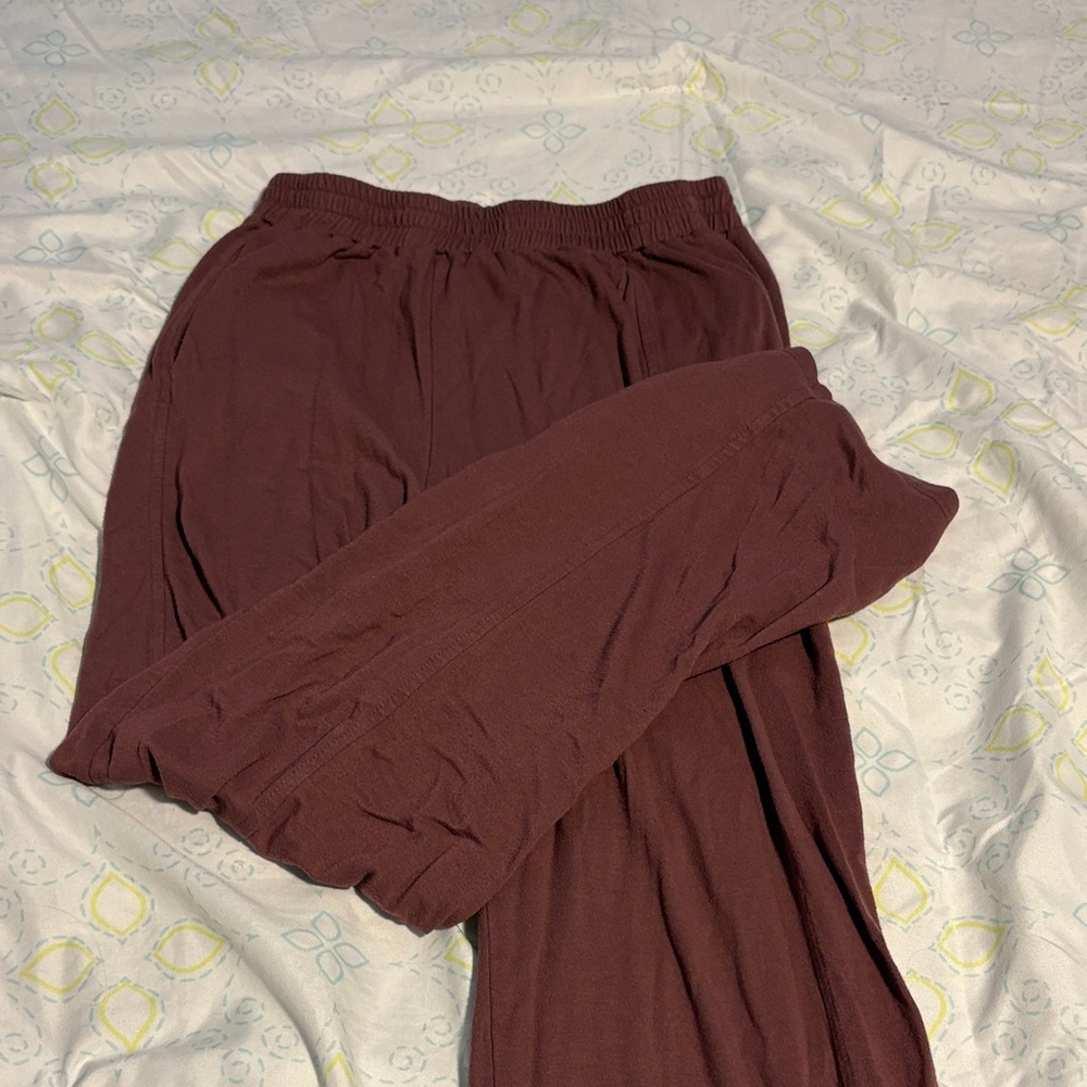 Women's Wide Leg Pants- Mauve